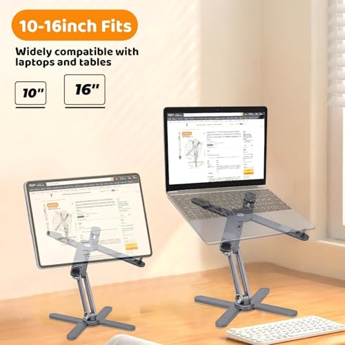 Moallia N86 360 Rotating Laptop Stand, Grey - Image 8