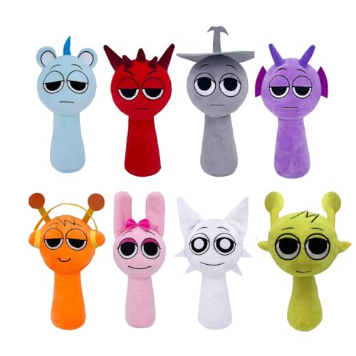 Sprunky Plush Toys Sprunky Wenda and Gray Plushies Sprunky Plushes Soft and Funs Stuffed Toys Dolls for Fans and Friends Birthday for Girls Boys (Multicolour-8PCS)