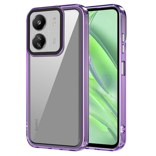 Image of amazon basics Back Case Cover for Mi Redmi 13C 4G (TPU + PC Purple)