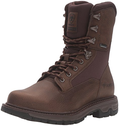 Ariat Men's Conquest Round Toe 8" GTX Hunting Boot, Pebbled Brown, 9.5 D