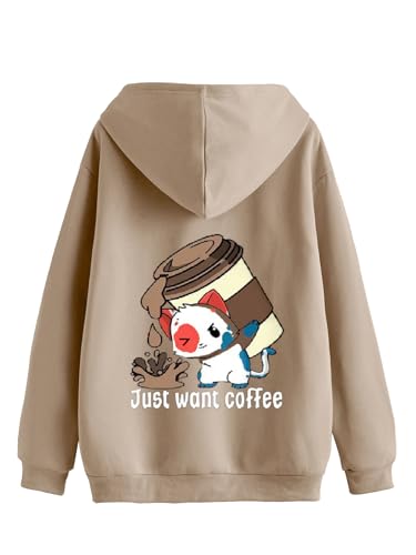 Image of TAGAS Printed Hoodie for Womens | | Casual Zip Front Hoodie, Winterwear for Girls & Woman