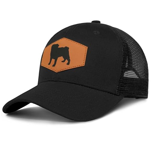 Gorra de béisbol Pug ajustable para amantes de perros miniatura 1