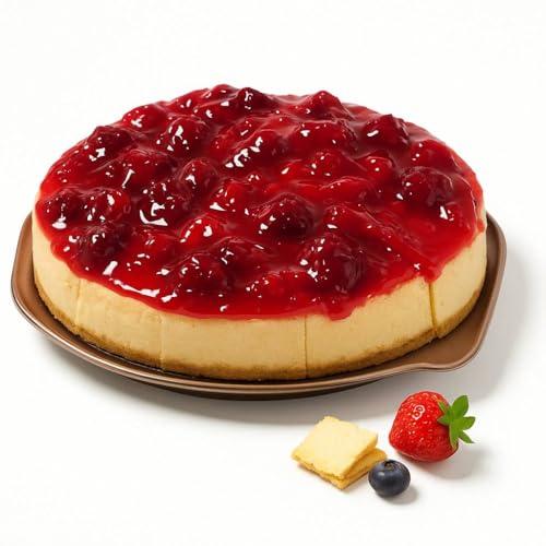 ANDY ANAND CHOCOLATIER Sugar Free Strawberry Cheesecake 9' | Amazingly Delicious & You Won't Believe It's Diabetic-Friendly | Freshly Made With California Cream Cheese, Perfect For Women, Men and Kids (2.6 lbs)