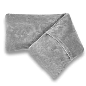 uncn Kirschkernkissen Mikrowelle 43x13 cm, 780g Körnerkissen Nacken Schulter, Wärmekissen Mikrowelle mit abnehmbarer und waschbarer Außenhülle, Grau