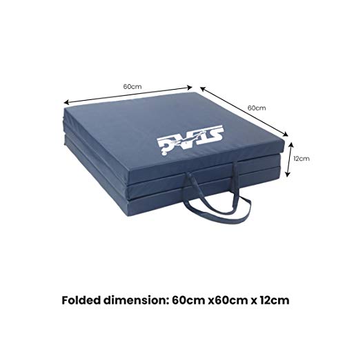 Image of STAG Multi-Purpose Foldable Fitness MAT 180 CM X 60 CM X 40 MM | Use as Tumbling mat, Gymnastics mat, Crash pad | Thick Foam | for Both Men and Women