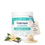 Colpropur Collagene Marino Idrolizzato - Collagene in Polvere Gusto Vaniglia - Integratore con Peptidi di Collagene per Ossa, Pelle e Articolazioni - 228g