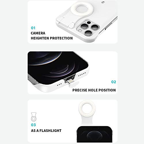 ReFind Light Ring iPhone Case for Selfie Photos 3-Level Brightness and phone stand perfect for Makeup Photography and Selfie on Smartphone Video (Iphone X/Xs - Image 2