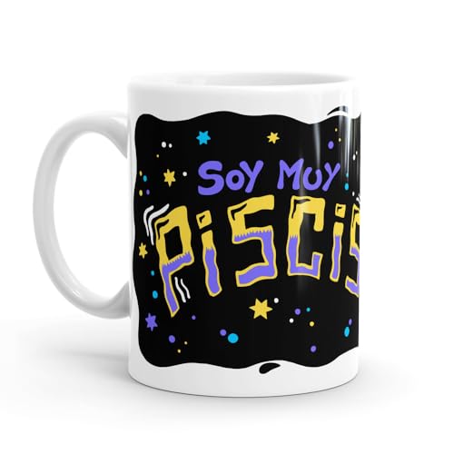 Puterful - Taza Horóscopo - Piscis - Taza original para café - Resistente al microondas y lavavajillas