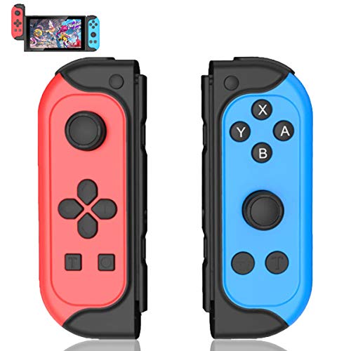Preisvergleich Produktbild Wireless Controller für Switch, 2er-Set Links Rechts Replacement Kabelloser Bluetooth Gamepad Joypad Joystick Controller Switch Kompatible mit Switch & Lite