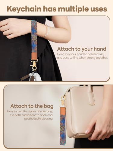 Image of Wristlet Keychain for Women and Men, Key Chain Holder, Wrist Lanyard for Keys