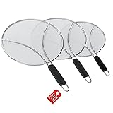 Oil and Grease Splatter Screen Guard for Skillet Frying; Extra Fine Splatter Screen Mesh Stops 99%...