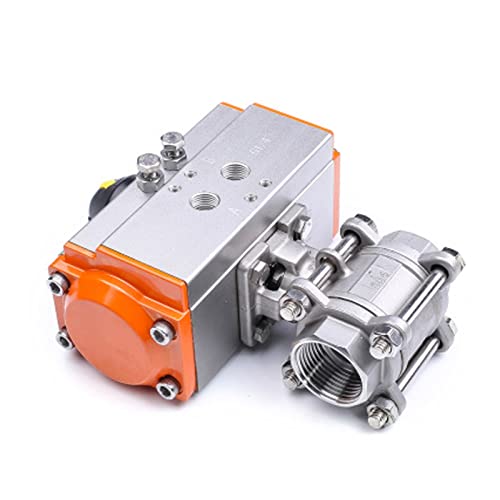 Vanne à bille pneumatique DN32 anti corrosion en acier inoxydable 304 - 5