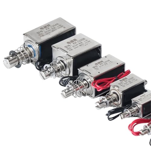 Électroaimant à cadre linéaire 12V DC modèle 0826B avec course réglable de 5 à 15 mm