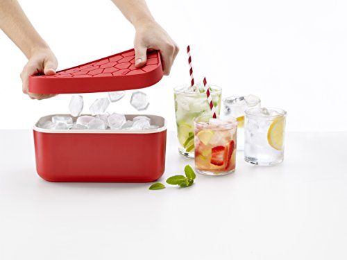 Lékué Ice Box con tapa y bandeja, color rojo miniatura 5