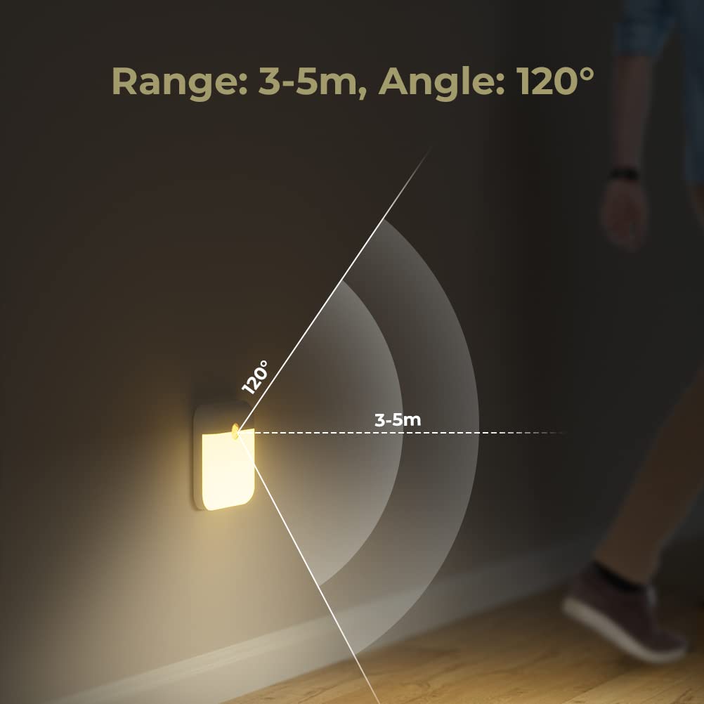 OUSFOT Luce Notturna LED, Sensore di Movimento per Interni, Luce Notturna Automatica con Attacco Magnetico, Luce Notturna per Bambini per Cameretta, Cucina, Corridoio, Scala, Soggiorno (2 Pezzi)