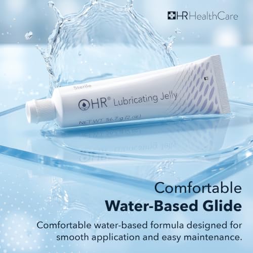 Image of HR Lubricating Jelly 2 Ounce Tube, Box of 12 | Water-Soluble | Non-Greasy | Non-Staining | Latex-Free | Clear & Odorless | for Catheter, Exam, Thermometer & Instruments