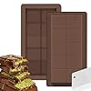2 Piezas Moldes de Silicona para Chocolate con Espátula – Moldes para Turrón, Bombones, Barras y Chocolate Dubai – Antiadherentes y Reutilizables