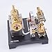 XMBRICDIYY 2 in 1 Steam Engine Model with Boiler and Lamp Scene, SE-01 Full Metal Beam Engine Steam Engine Model Kit That Works with Centrifugal Regulator, Retro Science Kit for Adults (84PCS)