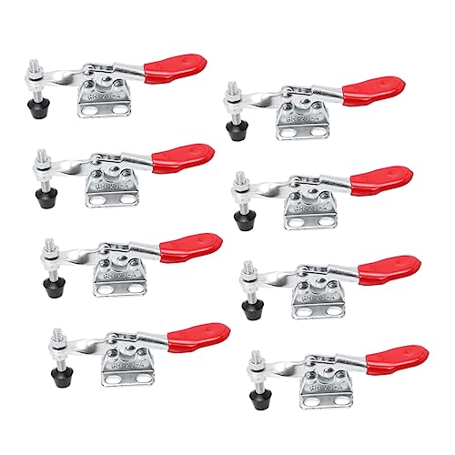 SHINEOFI 8 Pièces Fixation Rapide Sauterelles Sauterelle Horizontale Pince à Bois Pince Horizontale à Dégagement Rapide à Levier Maintenir La Le Fer