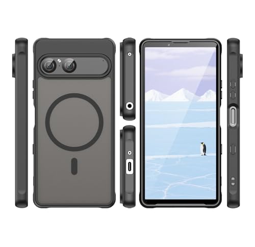 Image of Compatible with Sony Xperia 10 VII Case Cover,Compatible with MagSafe,Anti-Fall,Compatible with Sony Xperia 10 VII 5G XQ-FE54 XQ-FE72 Cell Protective Phone Case Black