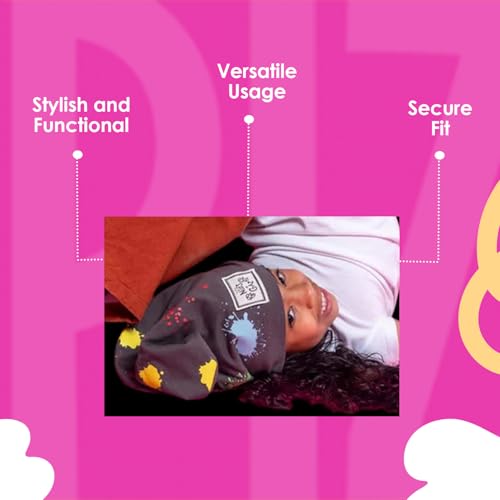 Niles and Chaz Slouchy Swagger Silk-Lined Beanie, Stretchy Beanie Hat with Satin Lining, Stylish Beanie Caps for Coily, Curly, or Wavy Hair3