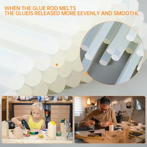 50 Stück Heißklebesticks 11mm x 200mm, Transparente Klebestifte für Heißklebepistole, Heissklebepistole Klebesticks für Heimwerken, Reparieren und Dekorieren – Universelle Heißklebepistole Sticks