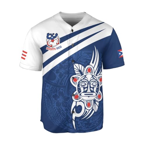 Camisa de béisbol personalizada Puerto Rico con nombre de equipo personalizado, Jersey de béisbol puertorriqueño para hombres miniatura 4