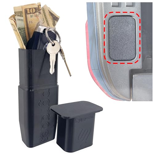 Supgrades Hidey-Hole Basic, Stake Pocket Hole Secure Key & Valuables Storage for 2015-2020 Ford F-150, Illusionist® Technology, UV-Resistant Thermoplastic, Dust-Proof, Easy Install (Basic)