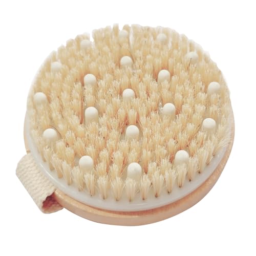 C.S.M CSM Dry Brushing Body Brush for Lymphatic Drainage - Natural Boar Bristle Exfoliating Brush Set with Face Brush for Cellulite, Circulation & Glowing Skin