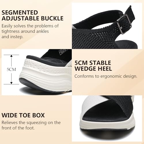 Image of Womens Orthopedic Sandals Ladies Recovery Sport Sandals with Arch Support