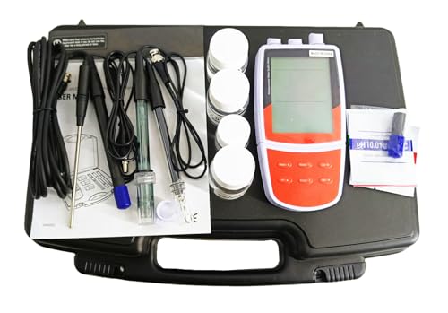 HFBTE Multiparameter Water Quality Analyzer PH ISE Conductivity DO Meter for Measuring PH ORP ISE Conductivity TDS Salinity Resistivity and DO with USB Communication Interface