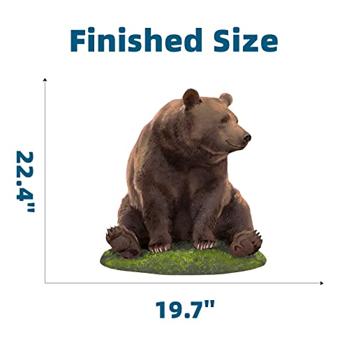 Royolam Sitting Brown Bear Wall Decal Nursery Animal Wall Sticker Removable Peel And Stick Waterproof Wall Art Decor Stickers For Kids Baby Classroom Living Room Playing Room Bedroom #TOP4