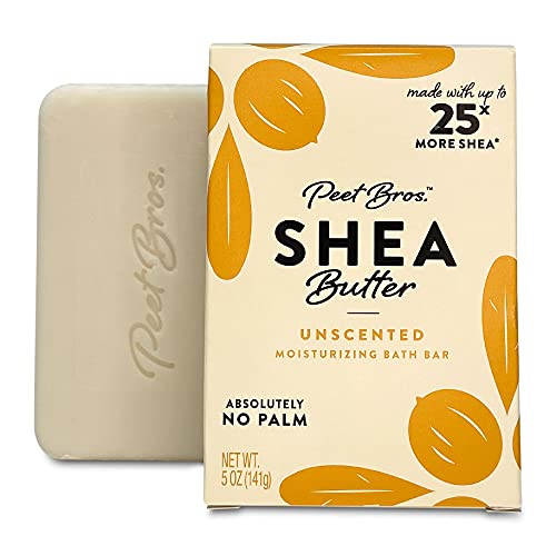 Peet Bros. | Shea Butter Moisturizing Soap Bar | Always Palm Oil-Free | 5 Oz - Unscented #TOP2