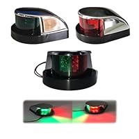 LNGJIN Navigationslichter für Boote,mit roter und grüner LED,Boot Positionslichter,Navigationslicht,Marine Boot Yacht LED Licht Signalleuchte,Marine Ankerlicht,für Marine Bootsponton