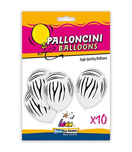 Rocca Fun Factory Blister 10Pz Pall. 1112 Bianco 10 St. glo-35 nera Zebra