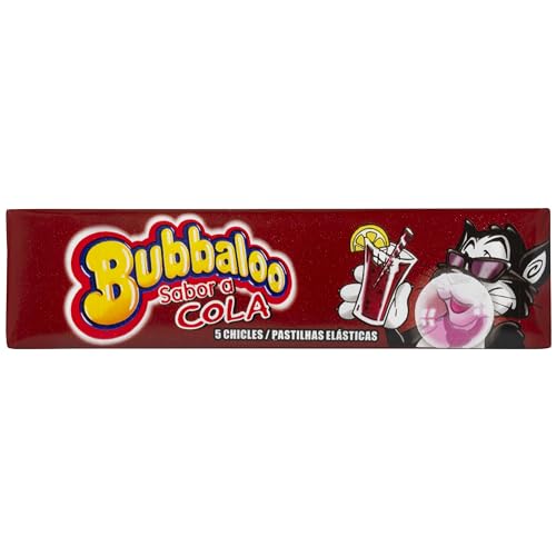 Bubbaloo Chicle Infantil de Cola con Azúcar, 18 envases de 5 chicles