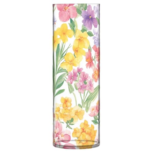 Vaso da fattoria in plastica per fiori, giacinti begonia, giacinti bianchi, 30 cm, trasparente, moderno, trasparente, decorazione per la casa, per centrotavola, libreria, matrimonio