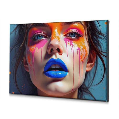 Tableau salle de bain maquillage effet gouttes décoration murale moderne 40x60
