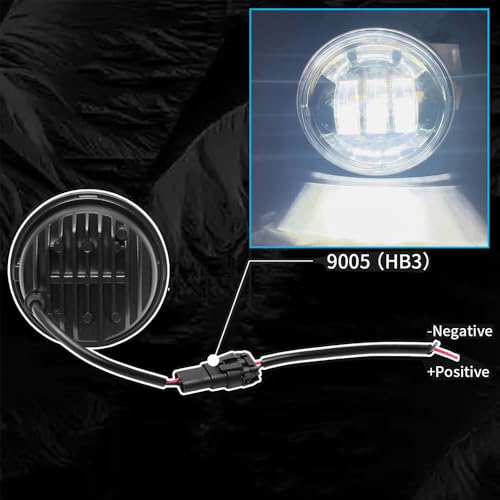 Image of 4.5 inch Motorcycle LED Fog Passing Lights Compatible with Harley Davidson Road King Ultra Classic Fat Boy Street Glide CVO Tri Glide Heritage Softail Deluxe Switchback Electra Glide Ultra blue