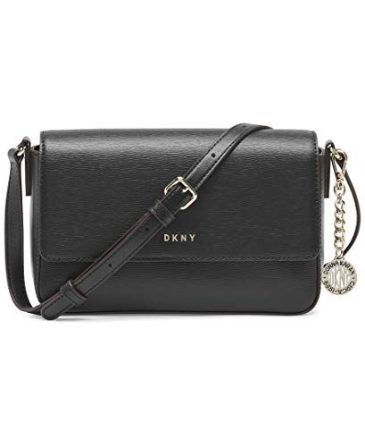 DKNY Everyday Multipurpose Crossbody Handbag, Black Gold Bryant Medium Flap