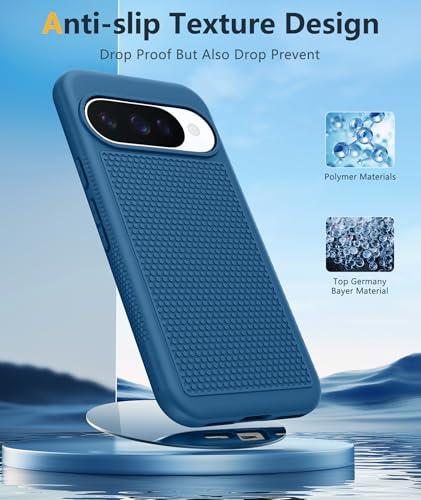 Image of FNTCASE for Google Pixel 10 Case: for Pixel 10 /10 Pro Phone Case with Screen Protector, Soft TPU Google 9 /9 Pro Military Grade Drop Protection Shockproof Protective Cover, Blue