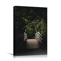 Canvas Wall Art Green Forest Dramatic Forest Landscape Living Room Multicolor Photography Rustic - 12x18 inches