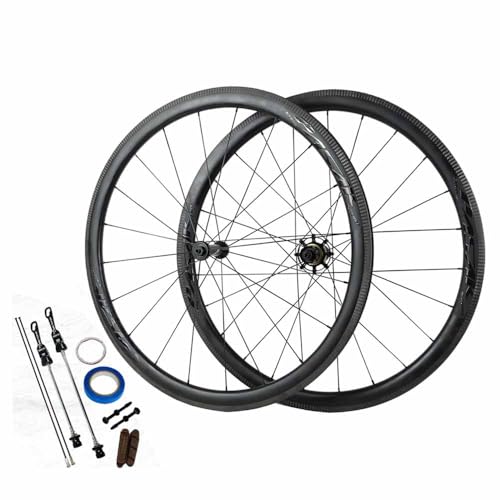 Freno De C/V 38mm/50mm Llantas Sin Cámara De Fibra De Carbono 700C*23 50C Juego De Ruedas para Bici De Carretera Liberación Rápida 100/130mm, 7 12 Velocidades, HG(Labeled,50mm Tubeless)