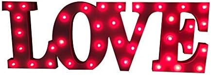 Amazon Co Jp 装飾レッドled文字ライトラブ インチ X 7インチ X 1 2インチ 電池式 商品には含まれません Ledマーキーサイン ライトアップ文字と照明付きホームウェディングデコレーション インチ X 7インチ X 1 2インチ ホーム キッチン