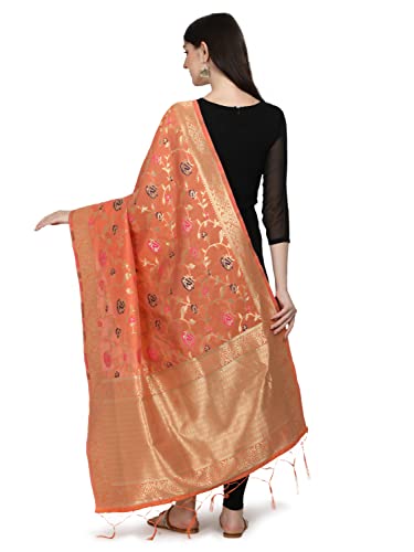 Image of DEVANGI Women's Floral Silk Blend Dupatta