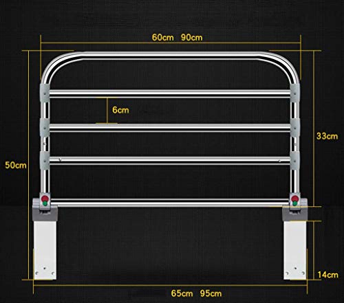 Rails de lit pliables durables de sécurité supérieure en acier inoxydable