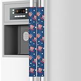 Emelivor 4th July Stars Blue Refrigerator Door Handle Cover Set of 2 - Kitchen Appliance Handles Replacement for Ovens Dishwashers Keep Off Food Stains Fingerprints