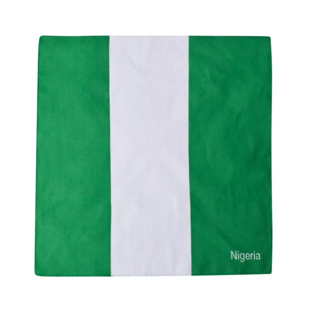 Kashmir Accessories Ltd Unisex Multicolour Carnival Country Flag Deluxe Aura Nigeria Bandana – Bold Flag Head Scarf For Carnival, Festival, Fashion & Everyday Wear - 8515