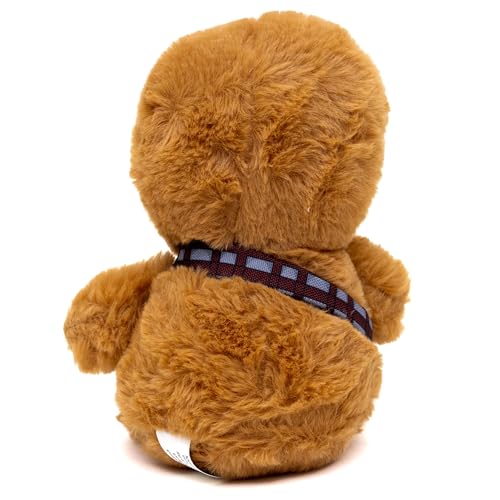 Buckle-Down Star Wars Quietschendes Plüsch-Hundespielzeug für große, mittelgroße und kleine Hunde, Chibi Chewbacca, sitzende Pose, 11,4 x 15,2 cm