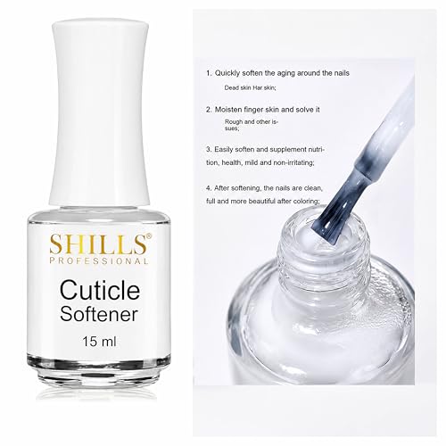 Image of SHILLS PROFESSIONAL Cuticle Softener 15ml | Professional Cuticle Remover for Manicure & Pedicure | Softens Dry, Rough Cuticles | Nail Care Solution for Natural, Gel & Acrylic Nails